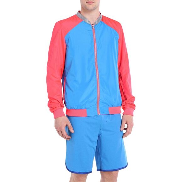 Diesel Mens Roger Reversible Windbreaker Jacket Large L Pink & Blue - NWT - Picture 1 of 4